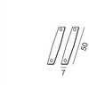 Įleidžiamo magnetinės sistemos PICO_LINE bėgelio mechaninis sujungimas, juodas, 2vnt.