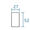 Įleidžiamo magnetinio bėgelio LUXSONN užbaigimas, juodas