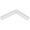 Įleidžiamo magnetinio bėgelio ZAMBELIS horizontalus kampinis sujungimas, baltas, 2084W-C2