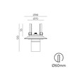 Įleidžiamo montavimo šviestuvas PARMA, E27, matinės juodos sp., IP44, E3946082NLSP
