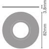 Įleidžiamo šviestuvo žiedas SP CBO IP65/5X RING FIX ROUND, juodas