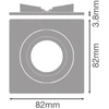 Įleidžiamo šviestuvo žiedas SP CBO IP65/5X RING ADJ SQUARE, šlifuoto nikelio sp.