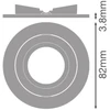 Įleidžiamo šviestuvo žiedas SP CBO IP65/5X RING ADJ ROUND, šlifuoto nikelio sp.