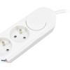 Bemko Ilgintuvas, 3-vietis, 2m, su 2x USB(C+A), baltas, max 3500W