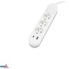 Bemko Ilgintuvas, 3-vietis, 2m, su 2x USB(C+A), baltas, max 3500W