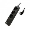 Ilgintuvas 3-vietis V-TAC, 2usb jungtys, 3G1.5MM2 X 1.5M, juodas