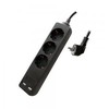 Ilgintuvas 3-vietis V-TAC, 2usb jungtys, 3G1.5MM2 X 5M, juodas