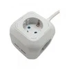 Ilgintuvas 4-vietis V-TAC, 2usb jungtys, 3G1.5MM2 X1.4M, baltas, kubo formos