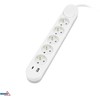 Bemko Ilgintuvas, 5-vietis, 2m, su 2x USB(C+A), baltas, max 3500W