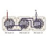 Liregus Jungiklis EPSILON, 1 klavišo, be rėmelio, su baltos sp. LED, baltas