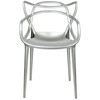 King Home LUXO sidabrinė kėdė - ABS