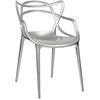 King Home LUXO sidabrinė kėdė - ABS