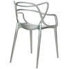 King Home LUXO sidabrinė kėdė - ABS