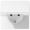 Kištukinis lizdas su įžeminimu ir dangteliu SCHUKO® LS 1520 BFKL, matinis lakuotas, baltas