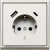 Kištukinis lizdas ir USB A+C kroviklis LIREGUS MODERN,šamp.