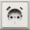 Kištukinis lizdas ir USB A+C kroviklis LIREGUS MODERN,šamp.