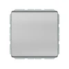 Bikuvalt Kryžminis perjungiklis VILMA STANDARD ST 150, 1 klavišo, be rėmelio, metalo spalvos