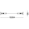 Lankstus LED juostos profilis TESI, juodas, 10m, 344881