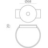 Lauko šviestuvo laikiklis tvirtinimui ant medžio kamieno SEIREN, antracito sp., K0012042GR