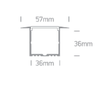 LED įleidžiamas profilis, baltas, 2m, 7910R/W