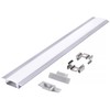 LED įleidžiamas profilis P02, anoduoto sidabro sp., 2m, su dangteliu ir užbaigimais