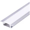 LED įleidžiamas profilis P02, anoduoto sidabro sp., 2m, su dangteliu ir užbaigimais