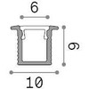LED įleidžiamas profilis SLOT, baltas, 2m, 346212