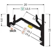 LED juostos kampinis profilis CORNER12.v2, baltas, 3m