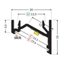 Bikuvalt LED juostos kampinis profilis CORNER12.v2, baltas, 2m