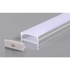 LED juostos paviršinis profilis OPTONICA, juodas, 2m, su juodu dangteliu ir užbaigimais