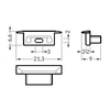 LED juostos profilio BEGTIN12 Gen2 SQ užbaigimai su skyle, pilki