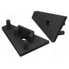 Bikuvalt LED juostos profilio CORNER10 užbaigimo elementas su skyle L+R, juodas