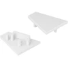 LED juostos profilio CORNER12.v2 užbaigimai, balti, 2vnt.