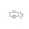 Bikuvalt LED juostos profilio dangtelis C CLICK, juodas, 3m