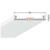 LED juostos profilio dangtelis C10 CLICK NARROW, skaidrus, 1m