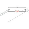 LED juostos profilio dangtelis C10 CLICK WIDE, skaidrus, 1m