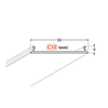 LED juostos profilio dangtelis C10 CLICK BASIC, 2m