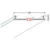 LED juostos profilio dangtelis C10 CLICK WIDE, skaidrus, 1m