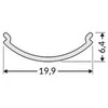 LED juostos profilio dangtelis D1 CLICK, baltas, 3m