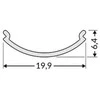LED juostos profilio dangtelis D1 CLICK, baltas, 3m
