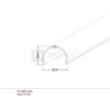 LED juostos profilio dangtelis D9 CLICK, baltas, 1m