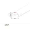 Bikuvalt LED juostos profilio dangtelis D9 CLICK, baltas, 2m