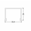 LED juostos profilio dangtelis E9 CLICK, baltas, 1m
