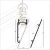 LED juostos profilio dangtelis WALLE12, anoduotas aliuminis, 2m