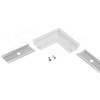 LED juostos profilio GROOVE10 kampinis sujungimas L, baltas