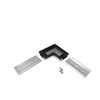 LED juostos profilio GROOVE14 kampinis sujungimas 90°, juodai anoduotas