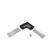 LED juostos profilio GROOVE14 kampinis sujungimas 90°, juodai anoduotas