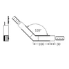 LED juostos profilio VARIO30-02 135 laipsnių kampinis sujungimas, anoduotas aliuminis