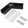 LED juostos profilio VARIO30-02 kampinis sujungimas 120 laipsnių, juodas.