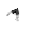 LED juostos profilio VARIO30-02 kampinis sujungimas 60 laipsnių, juodas